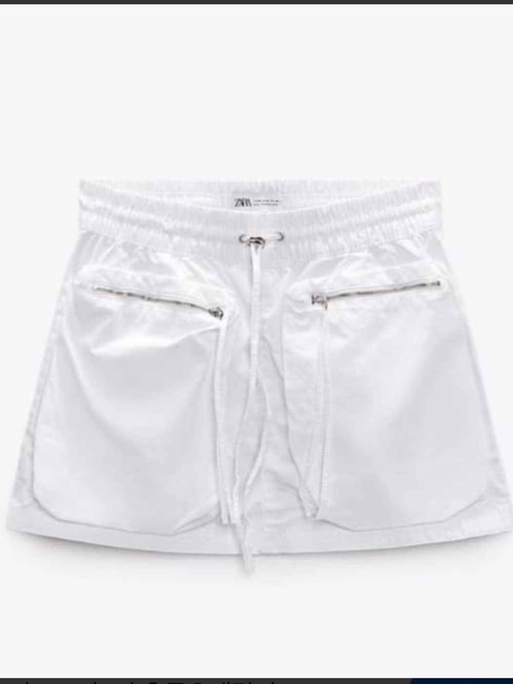 Zara White Cargo Mini Skirt